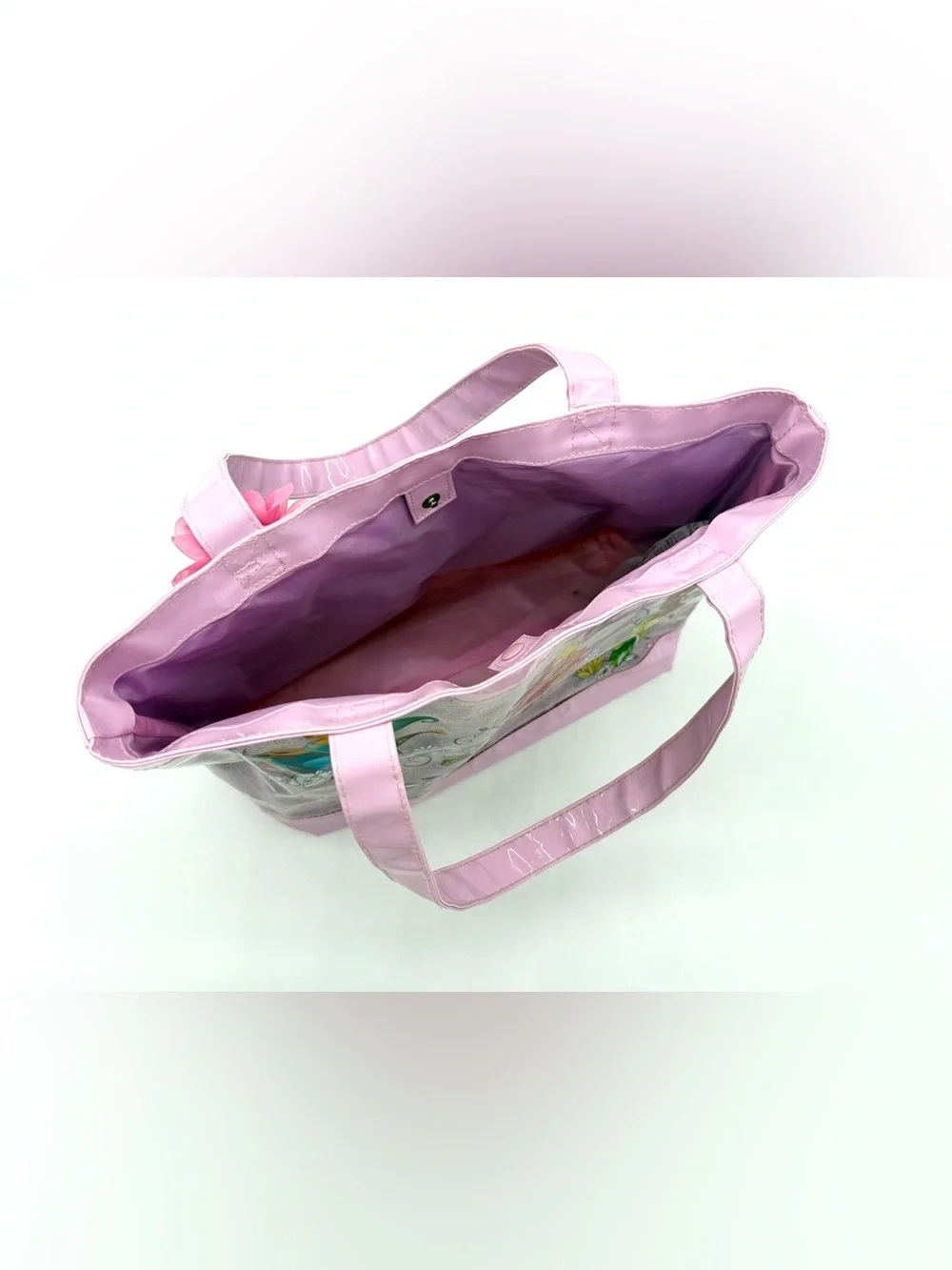 GUC Disney Store Princesses Glittery PVC Swim / Beach / Pool Bag in Purple